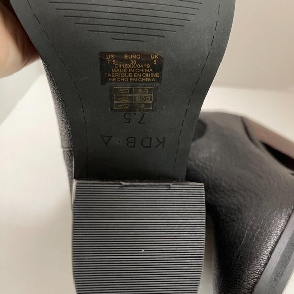 Kelsi Dagger Brooklyn Women's Woodland Black Leather Knit Booties Size 7.5 - Picture 3 of 12